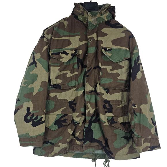 Vintage 90's US Army Military Cold Weather Field Jacket Weather Coat Mens M 3668 - Picture 1 of 9